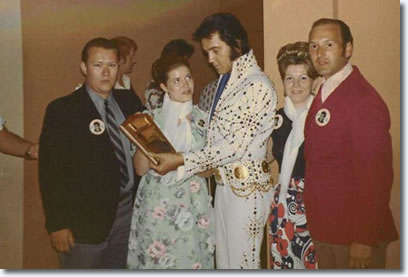 The Original Members of the King's Court with Elvis August 31, 1973
