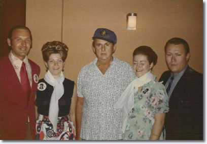 Members of 'The King's Court' fan club with Colonel Parker.
